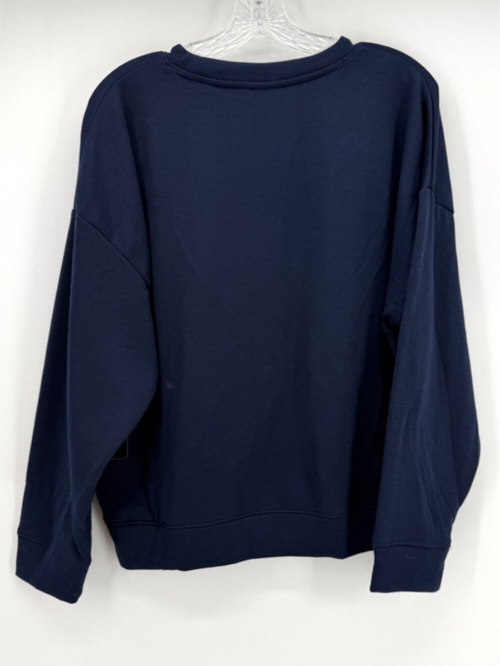 Texans Women's Navy Blue Embroidered NFL Sweatshirt L NEW - Picture 2 of 7